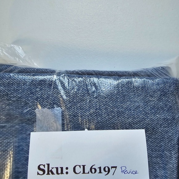 Revice Jeans Womens‎ 25 Blue Distressed Button Fly Raw Hem Straight - Picture 16 of 16